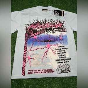 Hellstar Men's Graphic Tee - Light Blue